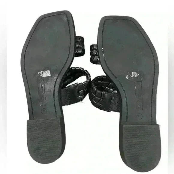 BCBGENERATION Womens Black Comfort Lara Square Toe Slip On Sandals WomenSize 7.5 - Picture 4 of 5